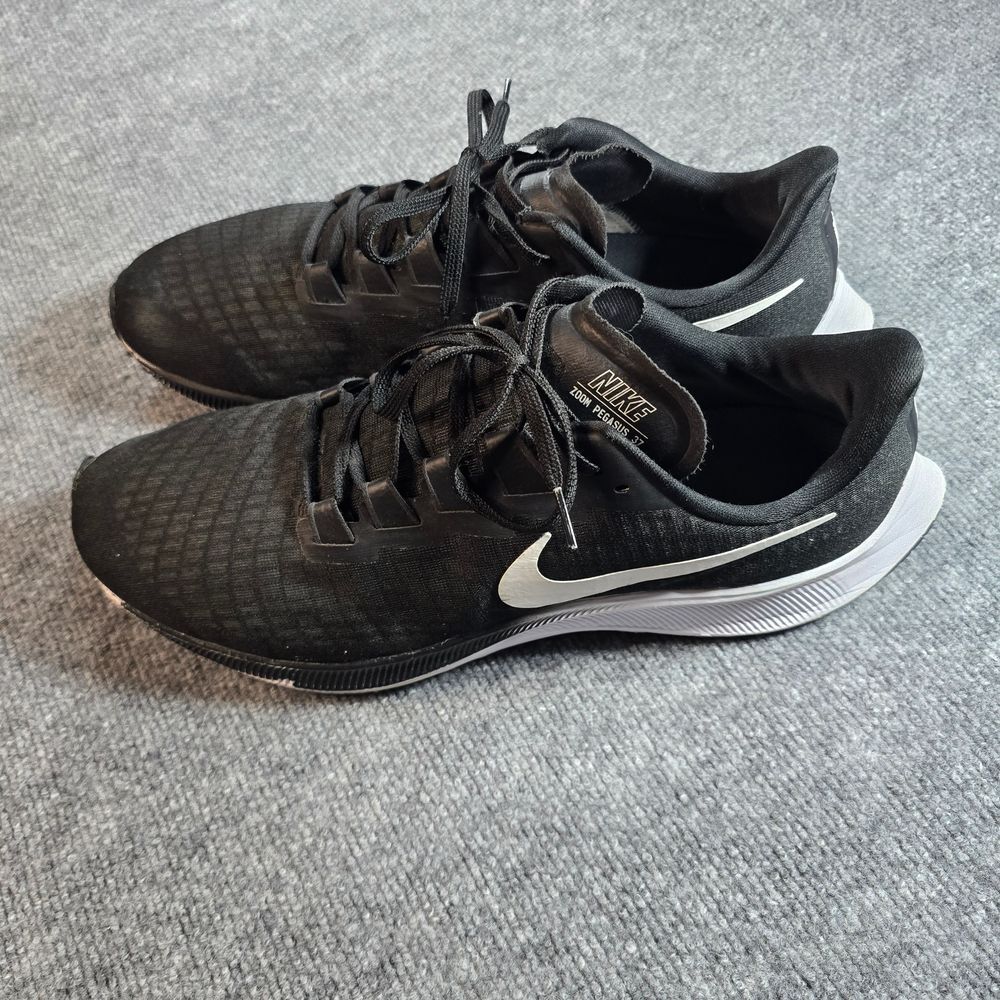 Nike Air Zoom Pegasus 37 Mens 14 Black White Running Shoes Gym Training Athletic